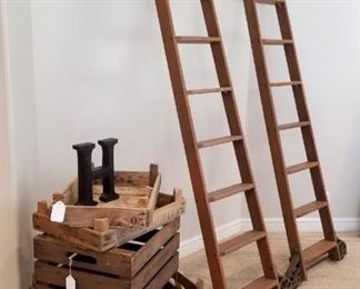 Old Crates and Library Ladders