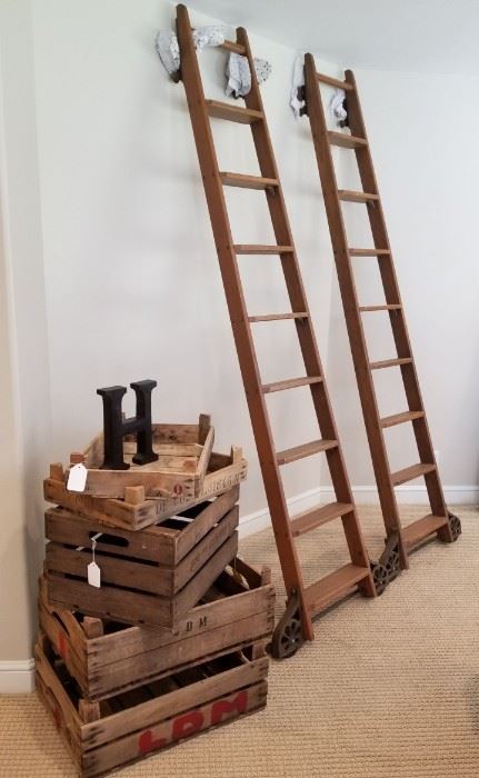 Old Crates and Library Ladders