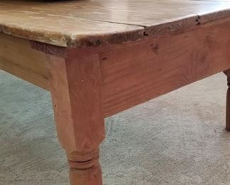 Pine Coffee Table Leg Detail