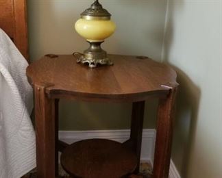 Side Table and Lamp and Rug