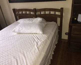 Full size bedroom suite with mattress, dresser & dresser/book case