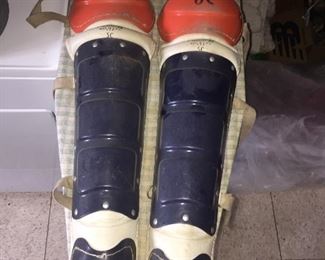 vintage baseball shin guards