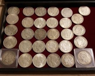 US Coin Collection, Peace & Morgan Dollars, Indian Head Pennies, 2 Cent, Mercury Dimes, More