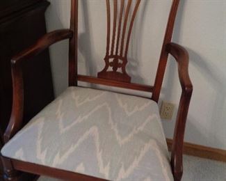 closeup of chair that goes w/vintage dining table