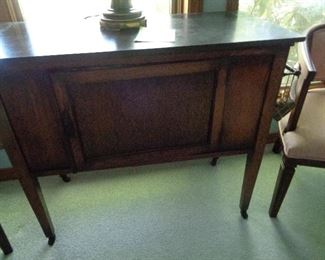 vintage marble topped wash stand w/back piece