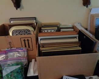 lots of picture frames