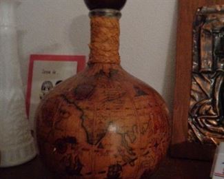 leather covered bottle