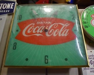 1950's Coca-Cola Pam Clock (Working Condition)