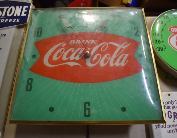 1950's Coca-Cola Pam Clock (Working Condition)