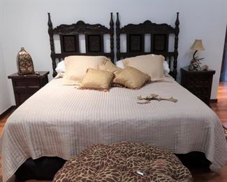 King bed made with two twin headboards