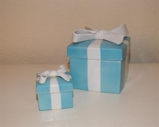 Tiffany + Co porcelain boxes