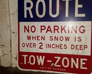 Snow Route Tow Zone City of Chicago
