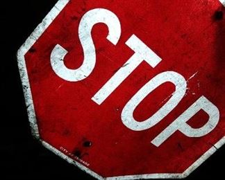 Stop Sign City of Chicago