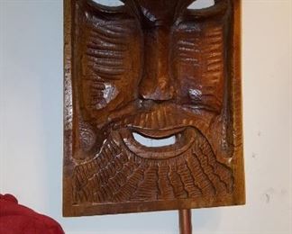 Wooden Carved Wall Mount Plaque
