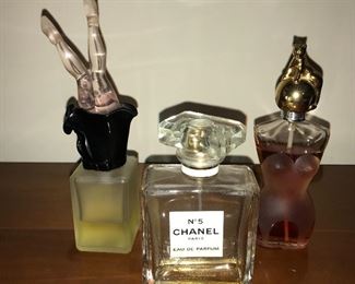 Vintage and collectible perfume bottles.