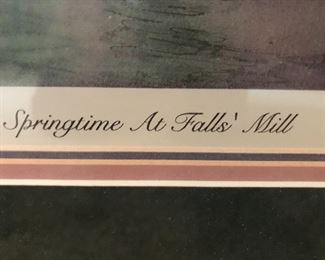 Springtime at Falls' Mill by Michael Sloan, signed and numbered print.