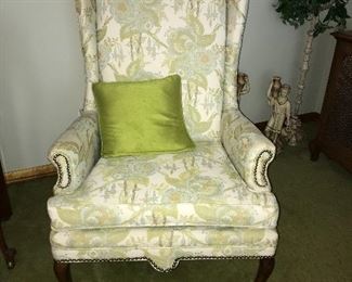 Pair Queen Anne chairs, excellent condition.