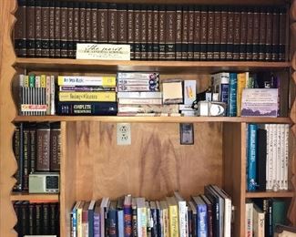 Books, CDs, DVDs and cassettes.