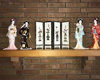 Hamilton Mint "Four Seasons" porcelain figurines.
