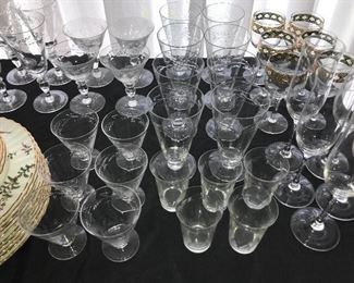 Lots and lots of glassware--stemware.