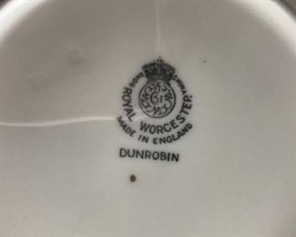 Royal Worcester china, "Dunrobin" pattern.