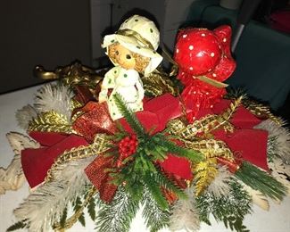 Vintage Christmas decorations.