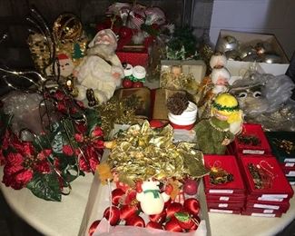 Lots of Christmas decor--some vintage.