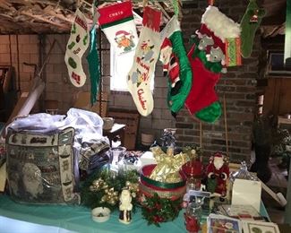 Lots of Christmas decorations, some vintage.