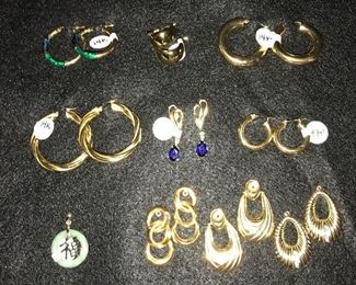 14k earrings and jackets. (NOT SCRAP.)