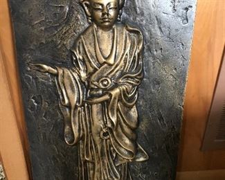 Heavy metal wall plaque--Buddah.