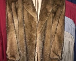 Beautiful mink coat--excellent condition.