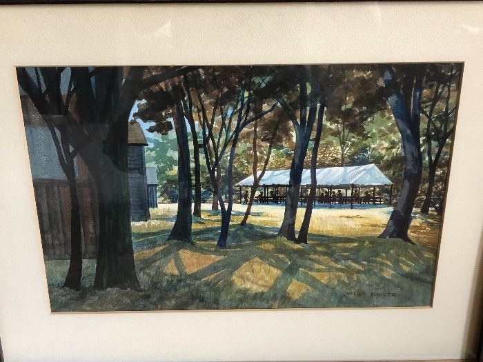 Beautiful original painting from local legend, Vitus Kaiser, who trained under Joseph Plavcan