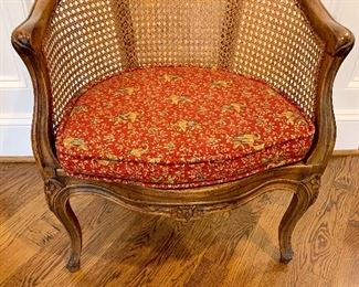 French Country cane armchair