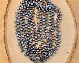 Pearl multi strand necklace