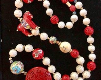 Cinnabar necklace