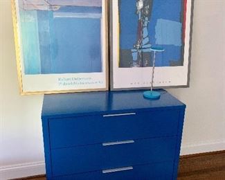 Crate and Barrel dresser (painted blue)