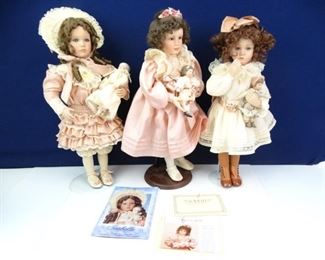 Tall Standing Vintage Porcelain Doll with Dolls