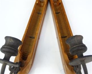 Vintage Weaving Loom Shuttle Designed Candle Holders