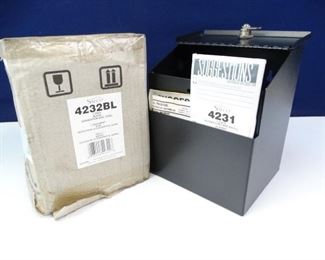 Vintage, Metal Suggestion Lock Box with Cards