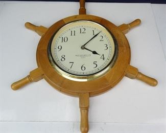 Heritage Mint Ships Wheel Wall Clock