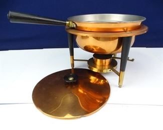 CopperColored Communal Fondue Melting Pot