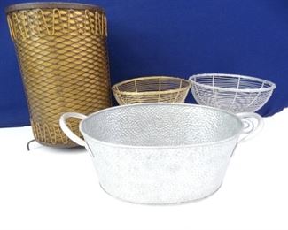 Assorted Metal BasketsContainers