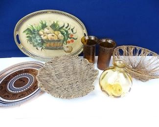 Assorted Vases, Bowls, Serving Platters Trays