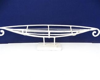 Rustic Metal Canoe Fruit or Decor Bowl