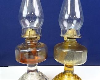 Vintage, Decorative, GlassTop OilWick Lamps