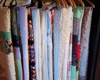 Large selection of hand-made quilts, throws