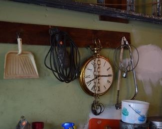 Garage Items & Vintage Clock