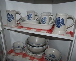 Pfaltzgraff Dishes & Display Cabinet