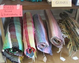 Colorful rag rugs