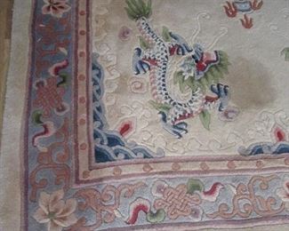 Oriental carpet with dragon motif